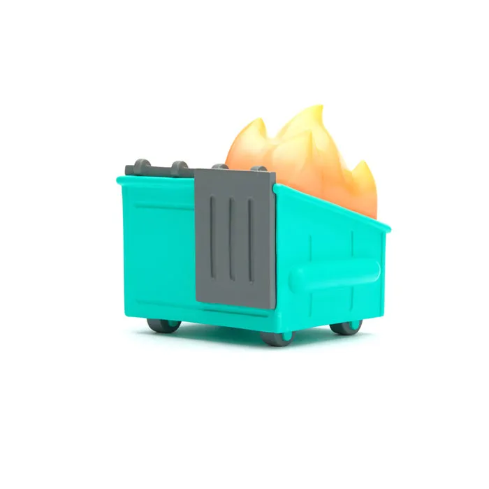 100% Soft - "Dumpster Fire" Vinyl Figure