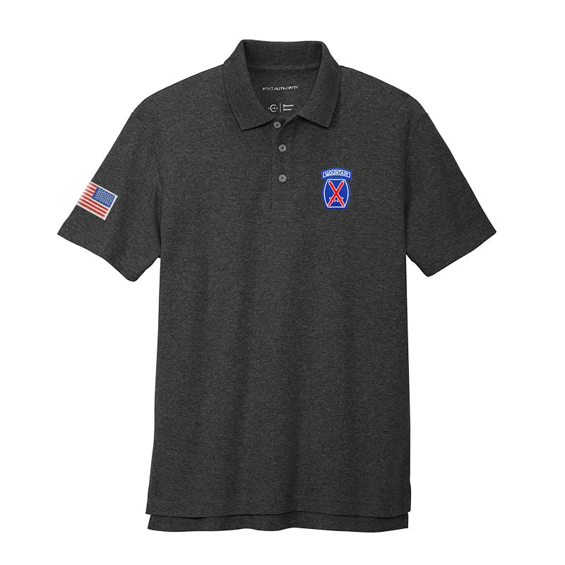 10th Mountain Cotton Blend Polo Shirt