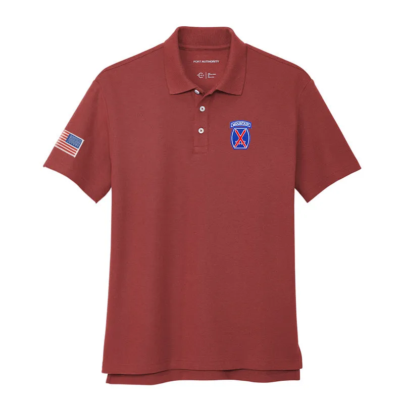 10th Mountain Cotton Blend Polo Shirt