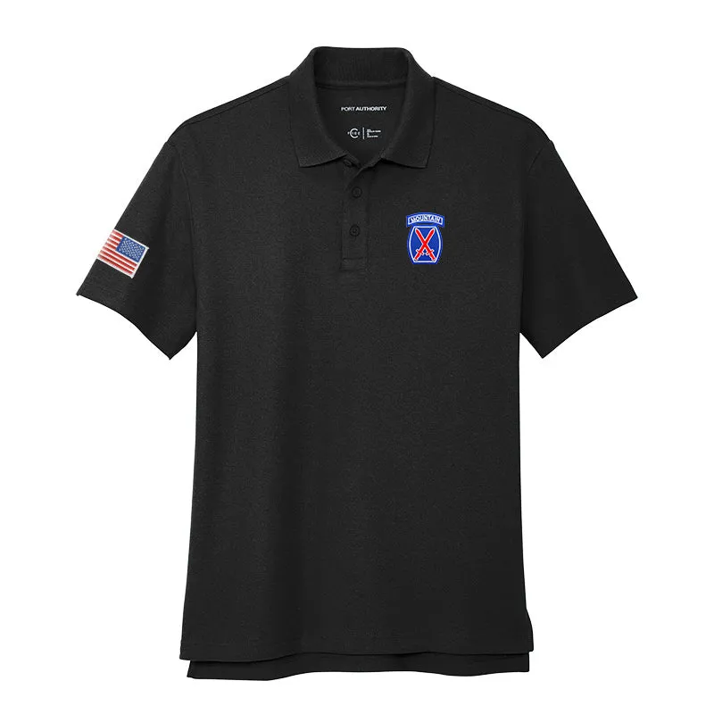 10th Mountain Cotton Blend Polo Shirt