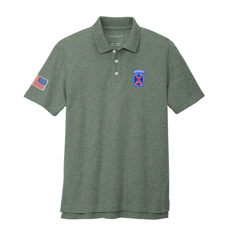 10th Mountain Cotton Blend Polo Shirt