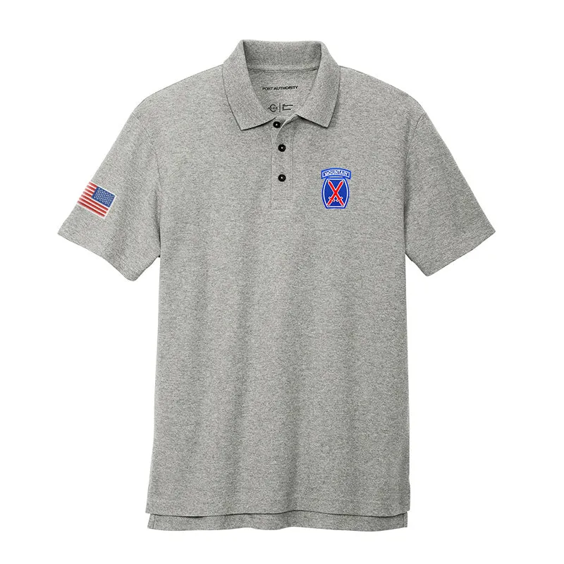 10th Mountain Cotton Blend Polo Shirt