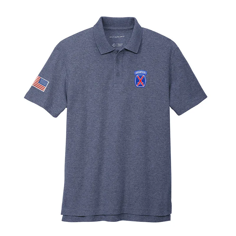 10th Mountain Cotton Blend Polo Shirt