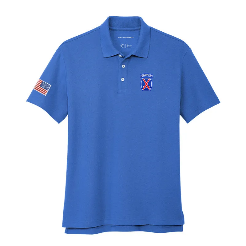 10th Mountain Cotton Blend Polo Shirt