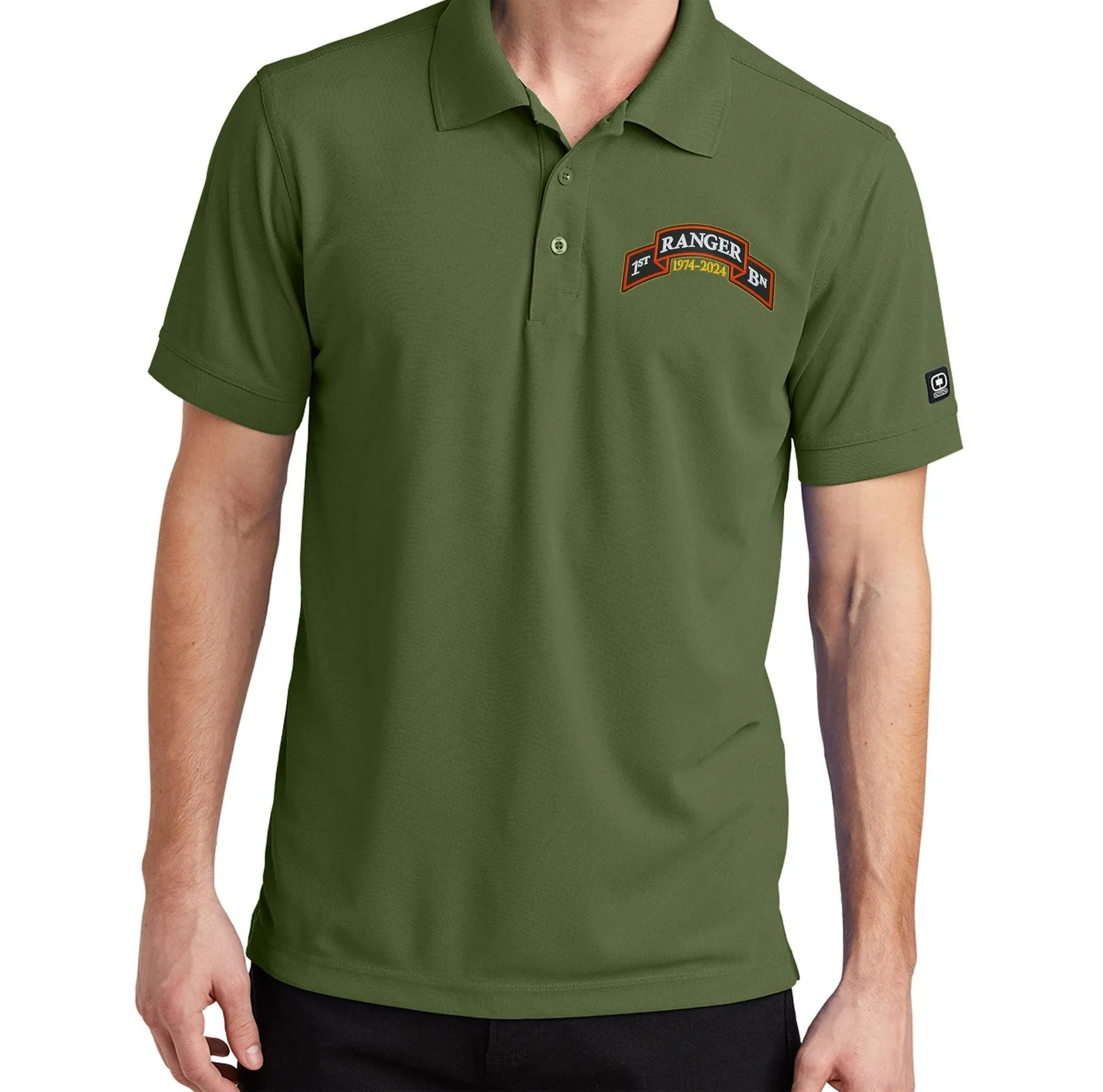 1st Batt 50th Anniversary Scroll Embroidered Polo
