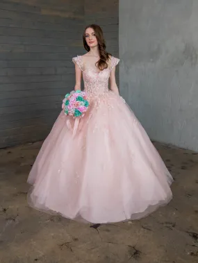 Stunning 3D Butterfly Off-Shoulder Ball Gown by Calla - Style SCL30015