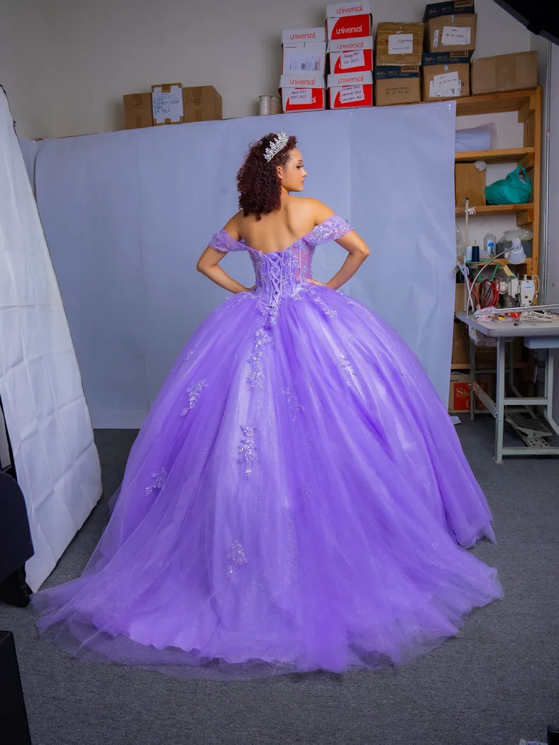 Stunning 3D Butterfly Off-Shoulder Ball Gown by Calla - Style SCL30015