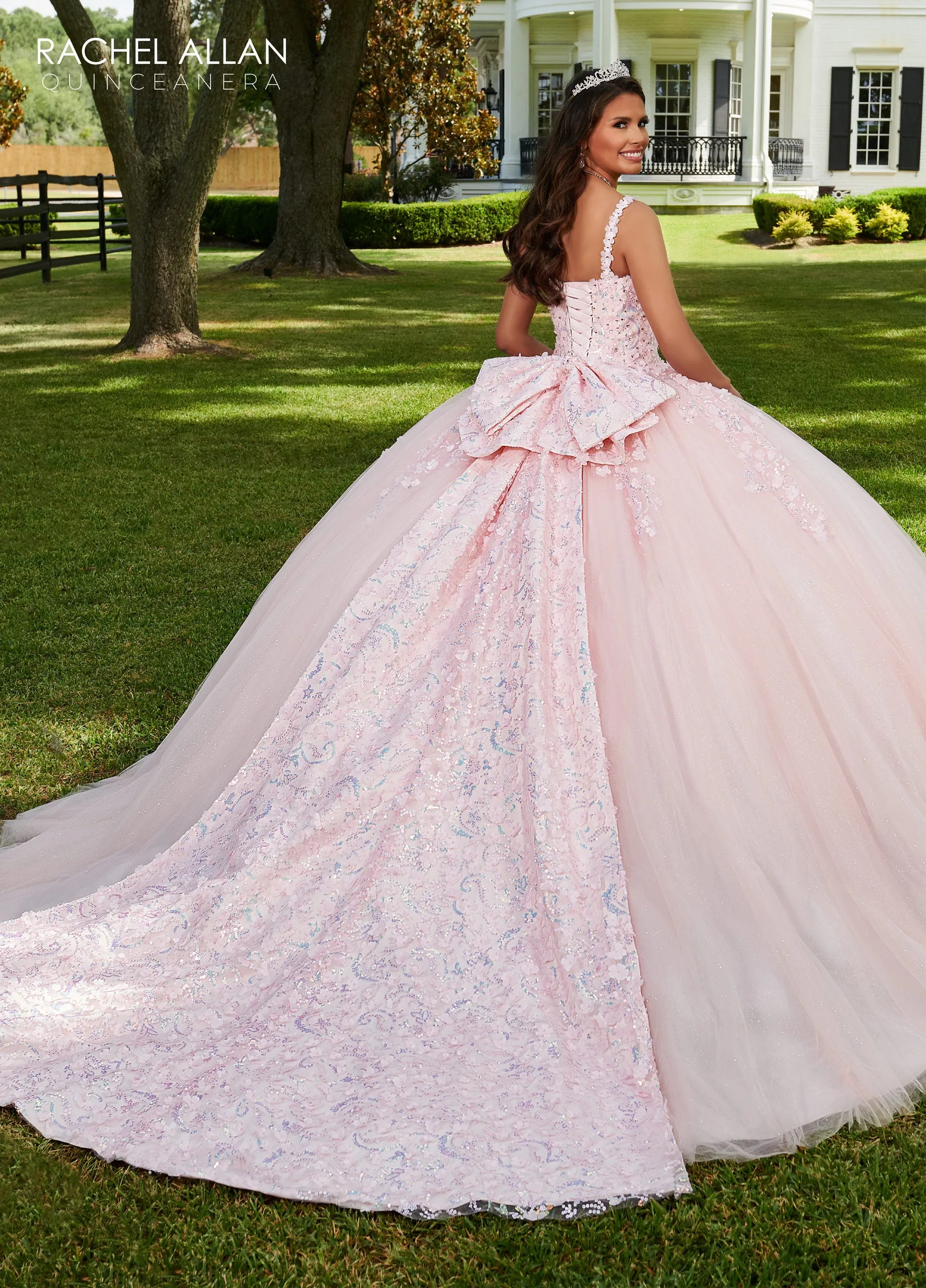 3D Floral Sleeveless Quinceanera Dress by Rachel Allan RQ1113