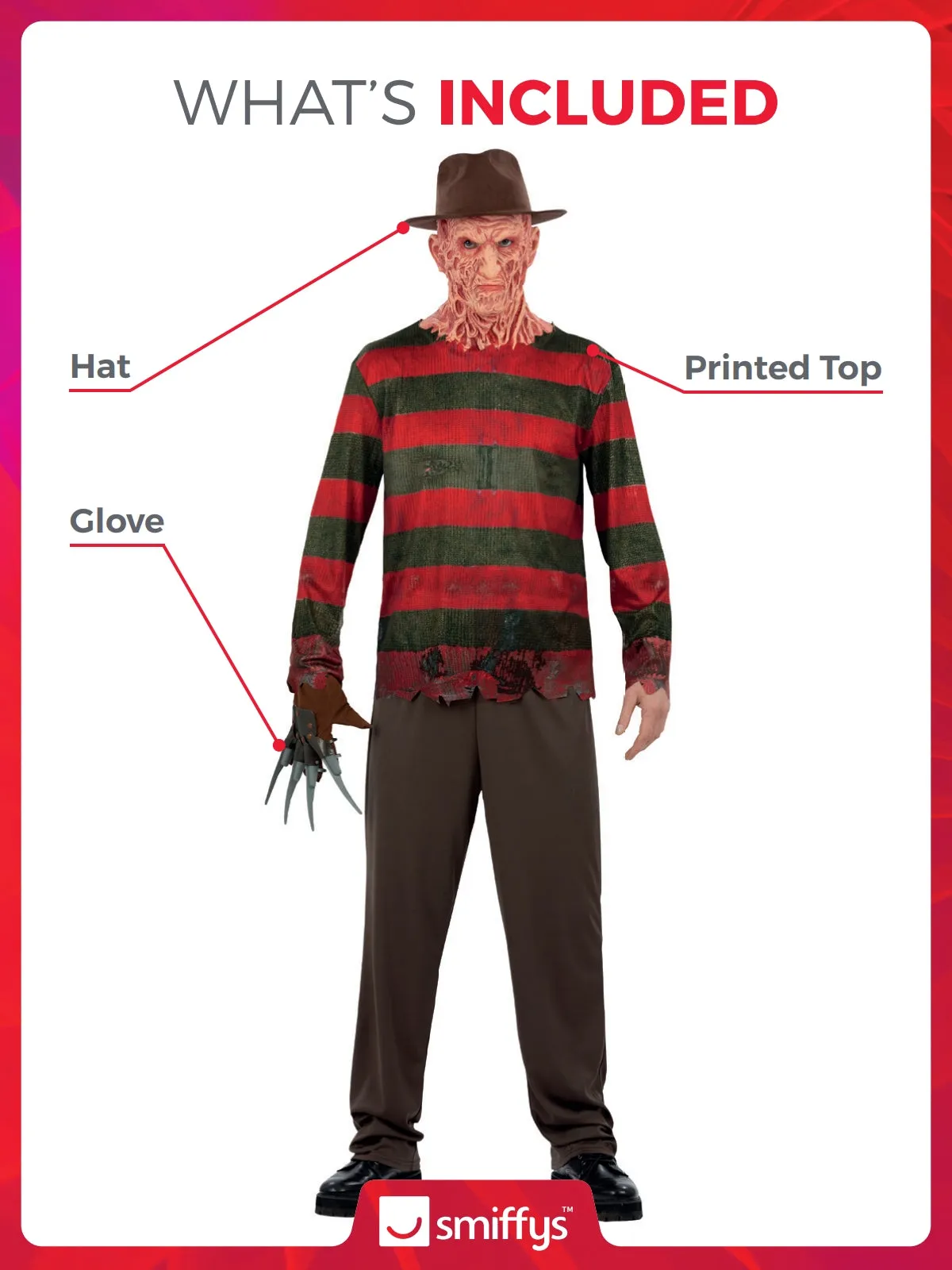 A Nightmare On Elm Street, Freddy Krueger Costume Kit