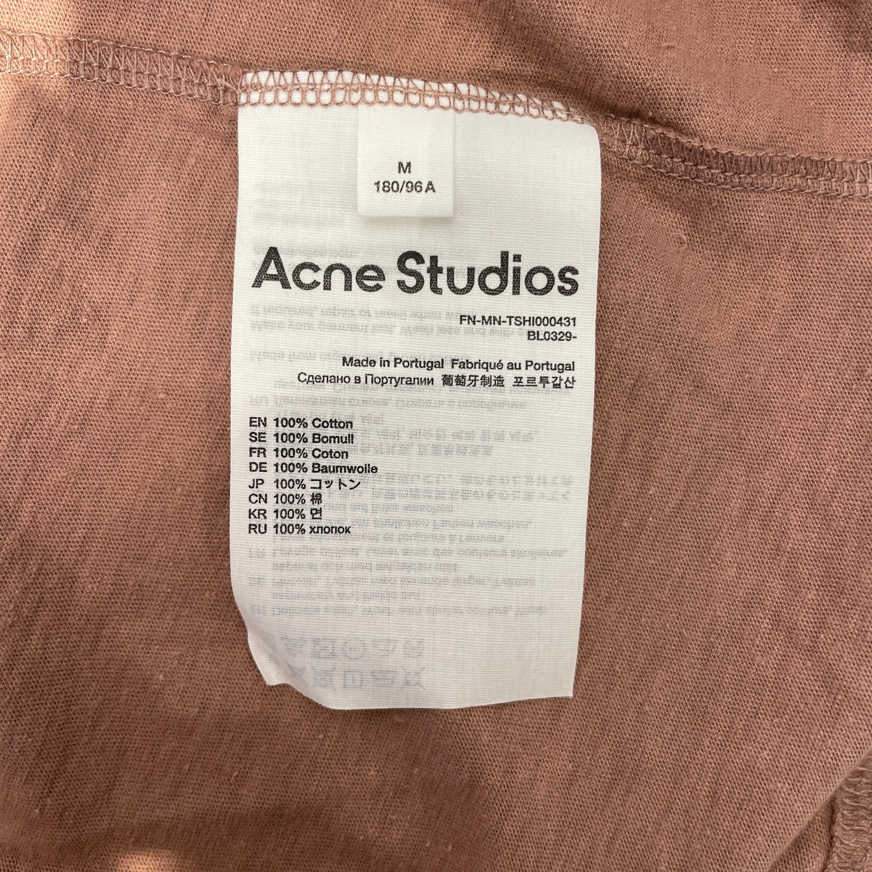 Acne Studios/LS T-Shirt/M/Cotton/KHK/
