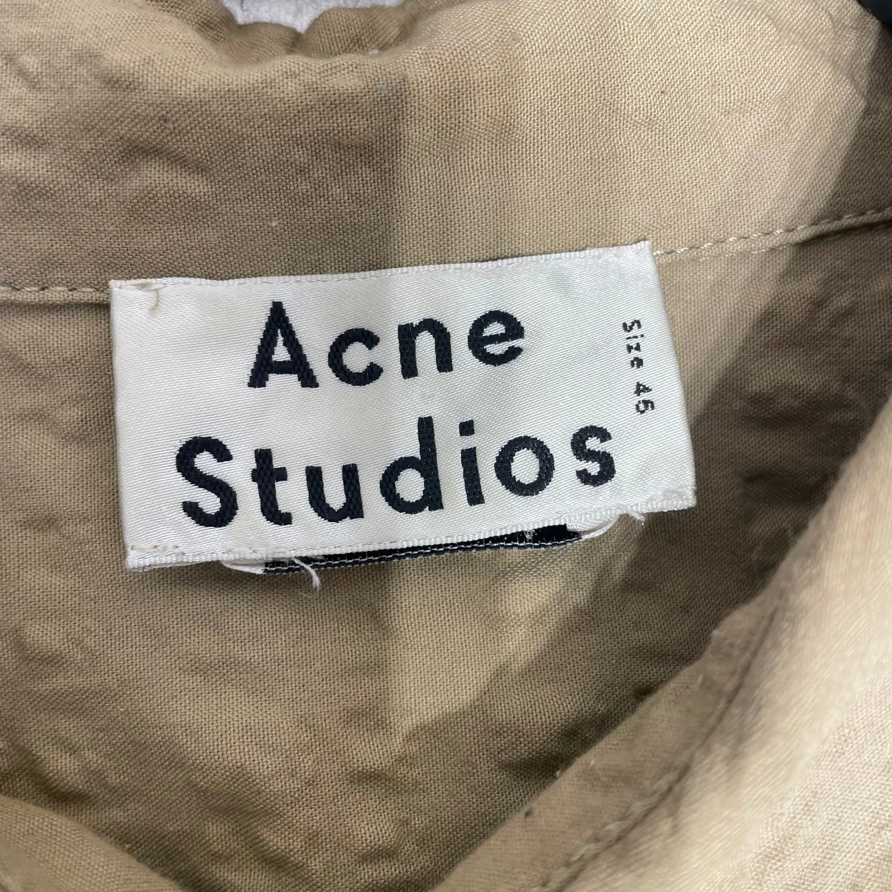 Acne Studios/SS Shirt/L/Cotton/KHK/khaki plain (46)