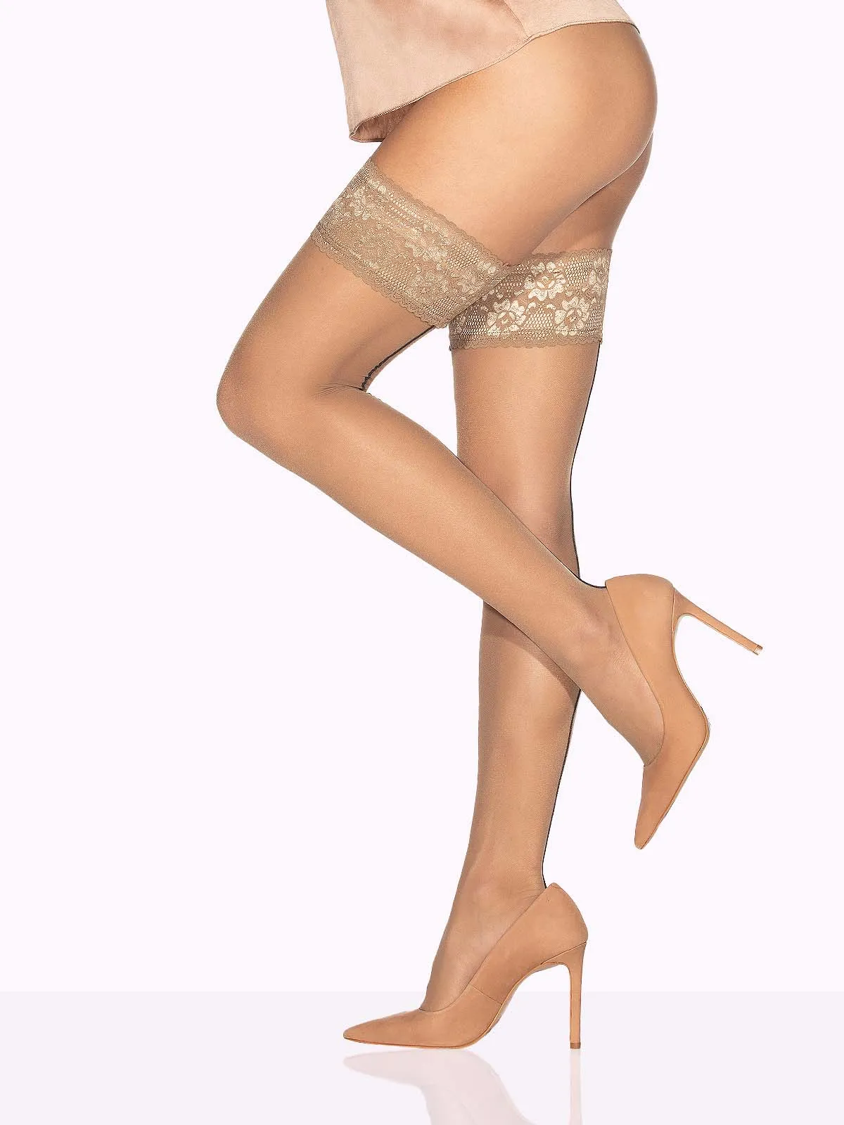 ALBA Back Seam Thigh Highs