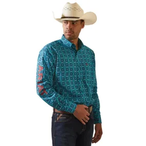 Ariat Men's Solomon Blue Classic Fit Long Sleeve Shirt 10043853