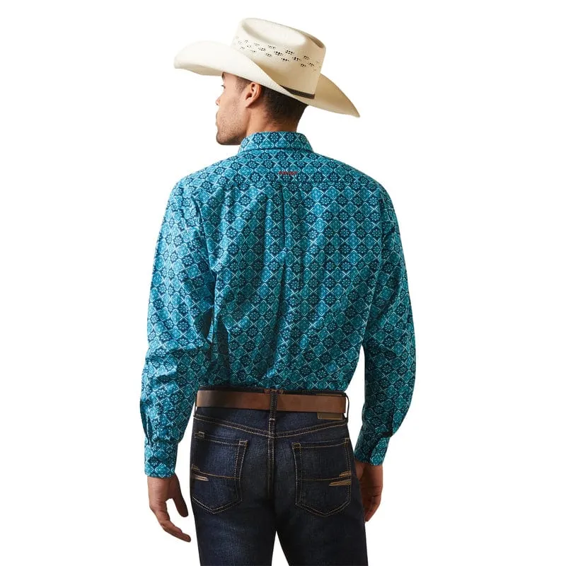 Ariat Men's Solomon Blue Classic Fit Long Sleeve Shirt 10043853