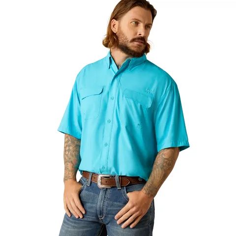 Ariat Men's VentTEK Outbound Classic Fit Shirt - Turquoise Reef