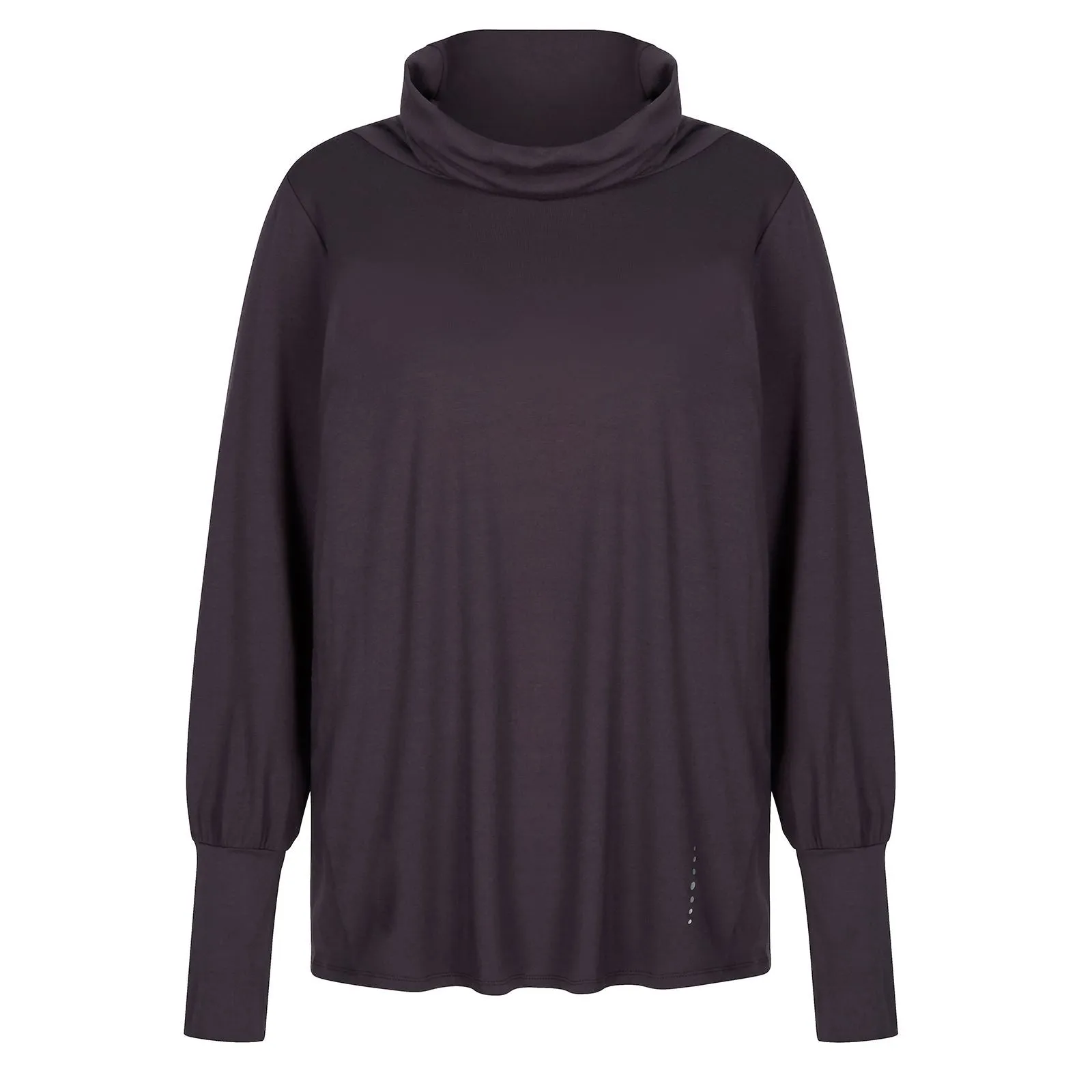 Asquith Scallop Back High Neck Long Sleeve Longline Tops