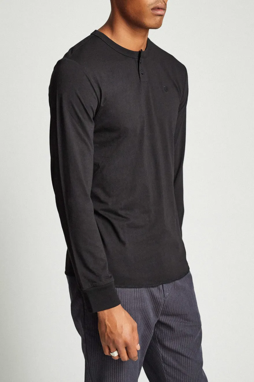 B-Shield L/S Henley - Black