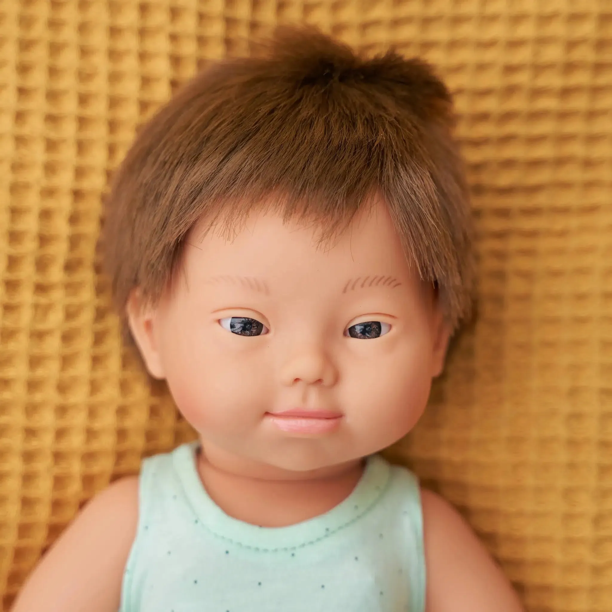 Baby Doll Caucasian Boy with Down Syndrome, 15"