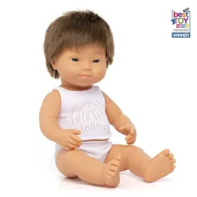 Baby Doll Caucasian Boy with Down Syndrome, 15"
