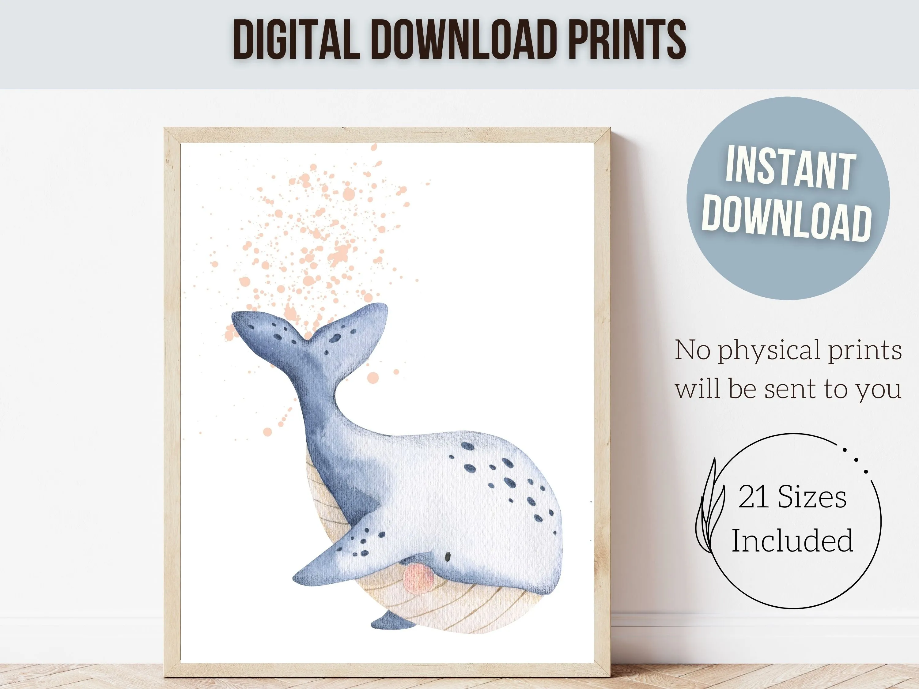 Baby Girl Sea Life Nursery Prints