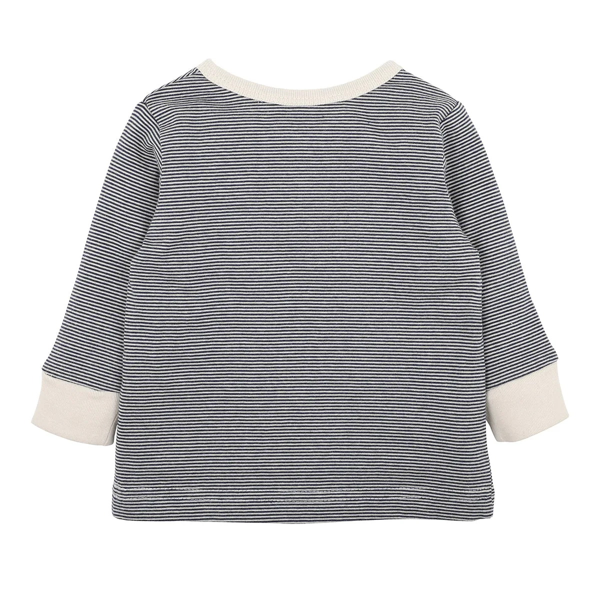 Bebe Xander Henley Top in Navy Stripe (Size 000-5)