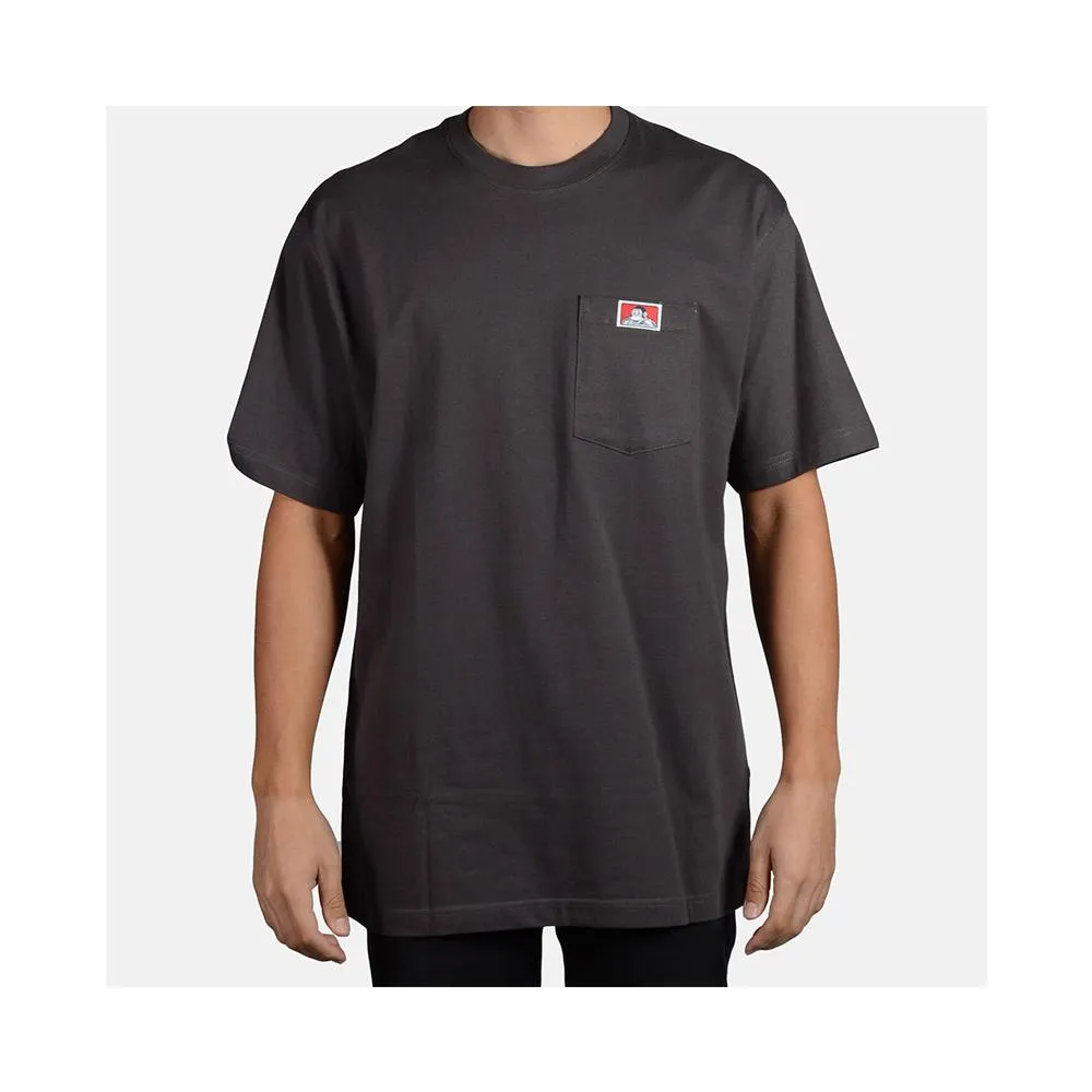 Ben Davis Classic Label Heavy Duty Short Sleeve Pocket T-Shirt Charcoal 911