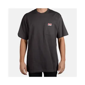 Ben Davis Classic Label Heavy Duty Short Sleeve Pocket T-Shirt Charcoal 911