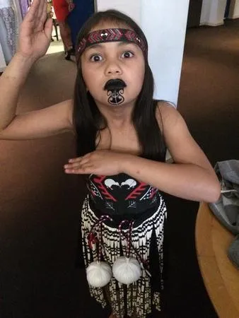 Black Lipstick for Maori Kapa Haka Performance