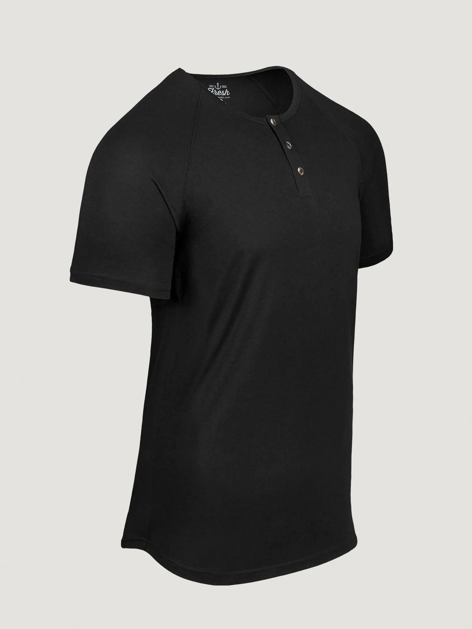 Black Modern Fit Henley
