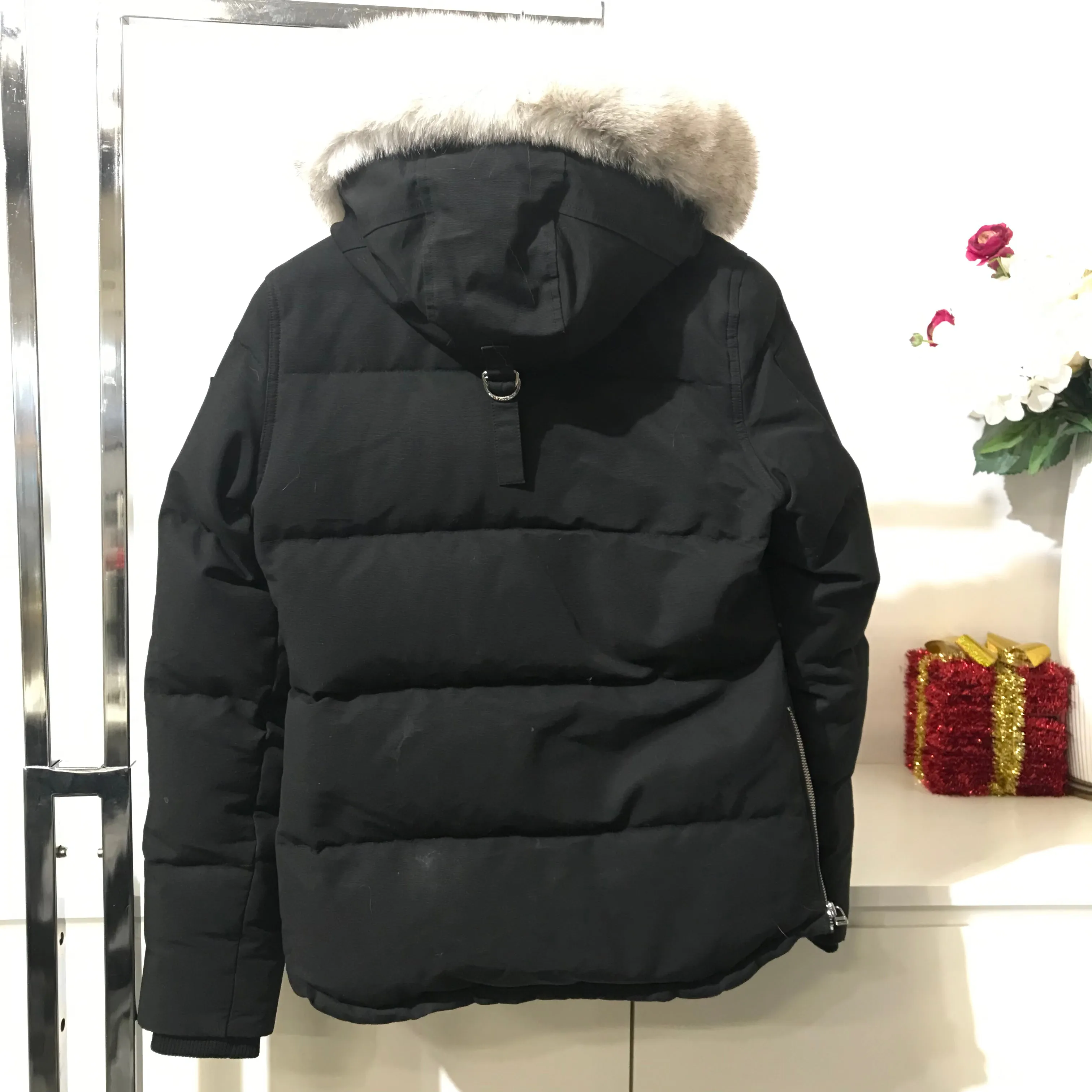 Black Original 3Q Fur Puffer