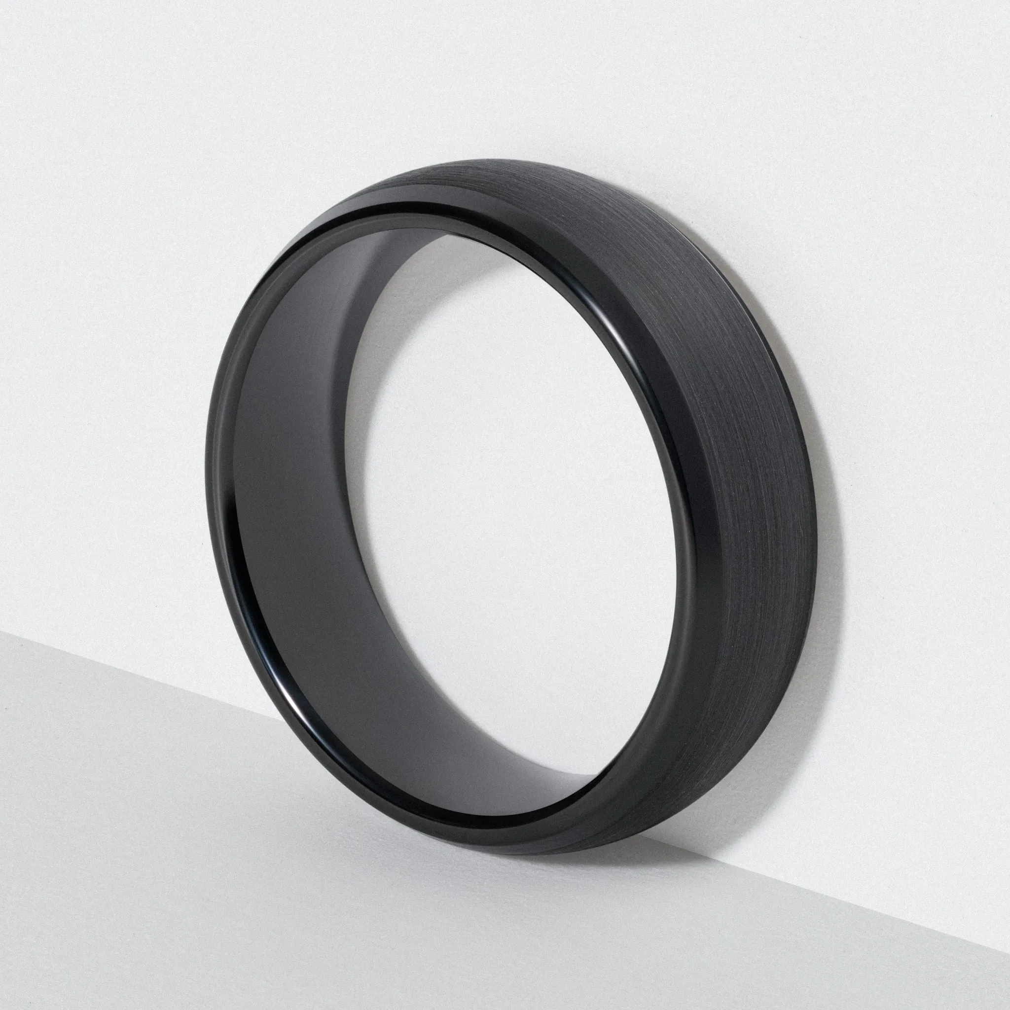 Black Tungsten Classic Wedding Band - Polished 6mm