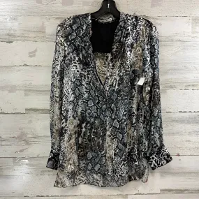 Blouse Long Sleeve By Alice   Olivia In Animal Print, Size: M