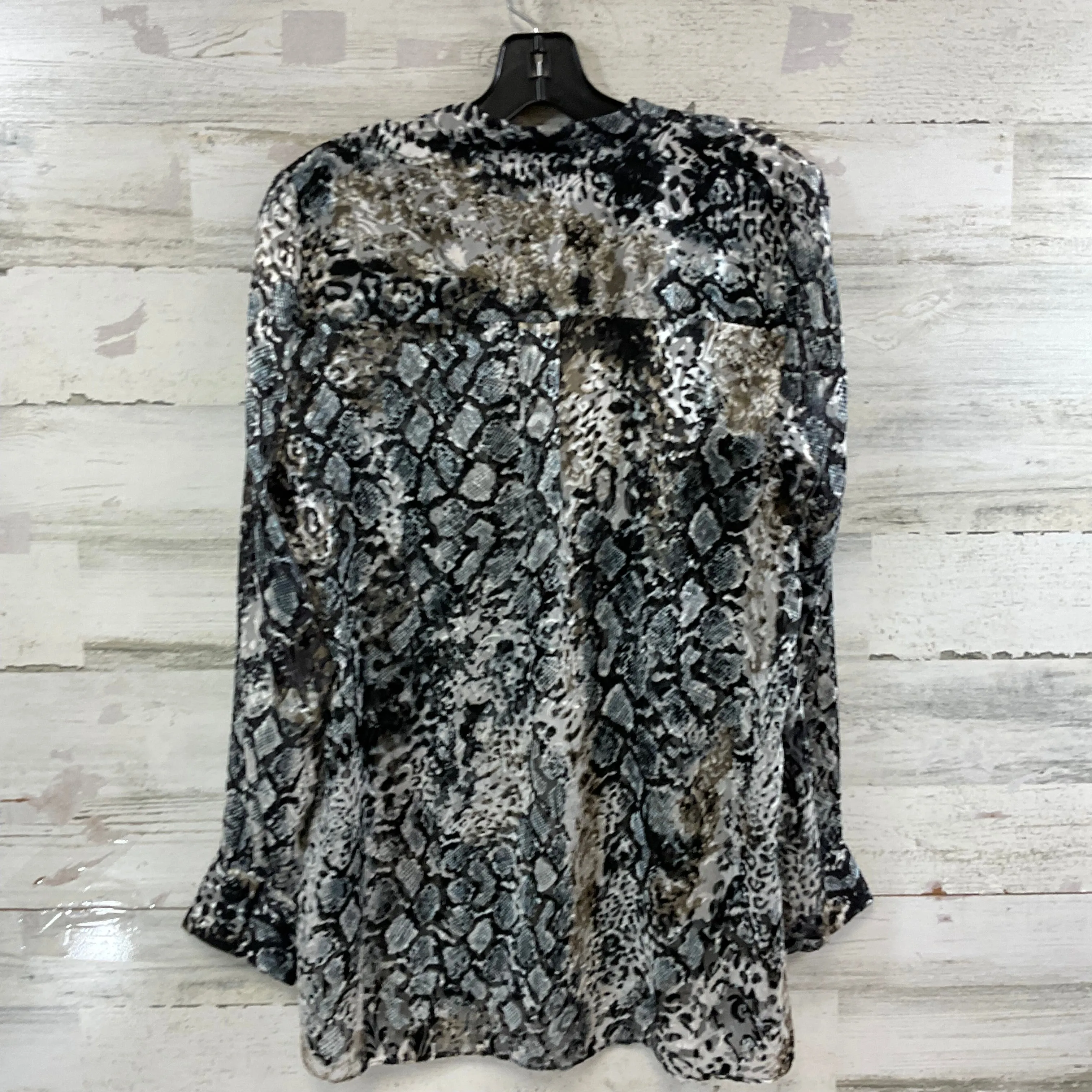 Blouse Long Sleeve By Alice   Olivia In Animal Print, Size: M