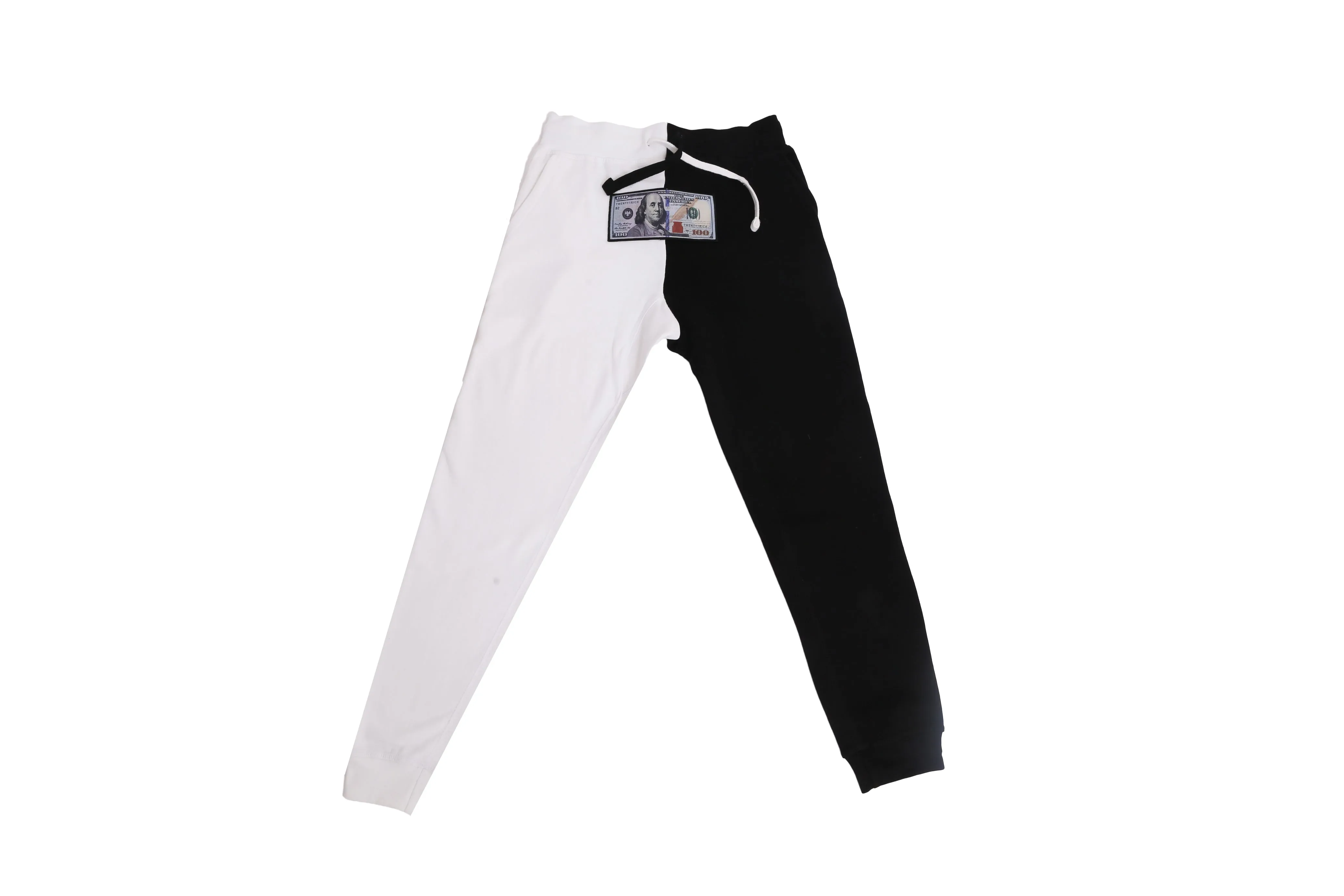 'Blue Hundreds' Split Color Joggers