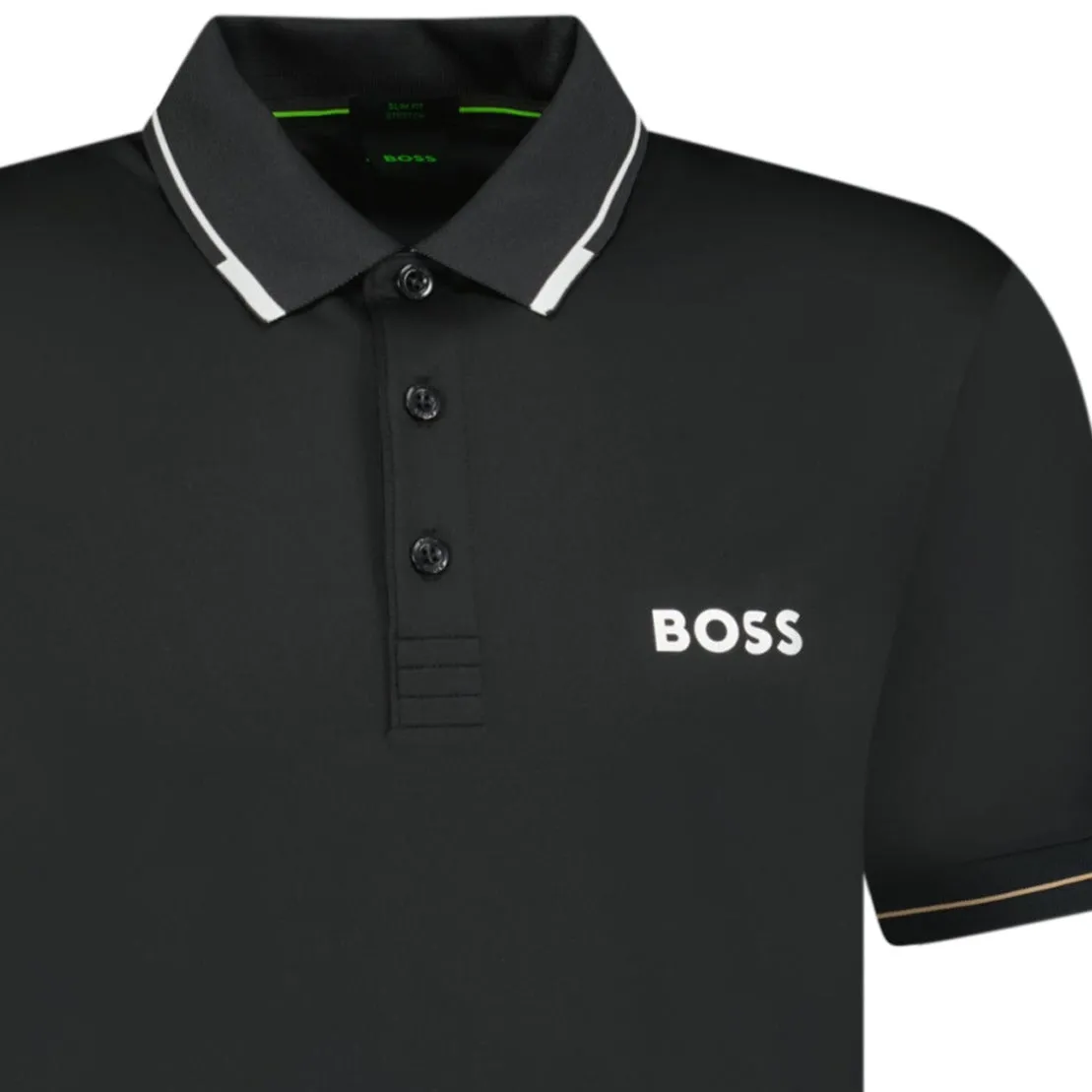 BOSS PAUL PRO POLO T-SHIRT BLACK