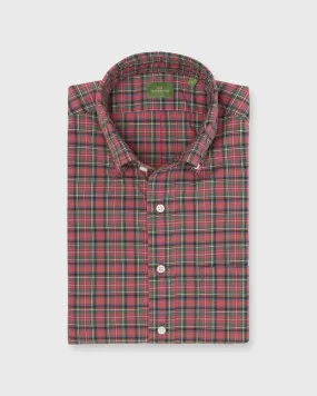 Button-Down Sport Shirt in Royal Stewart Summer Tartan Poplin