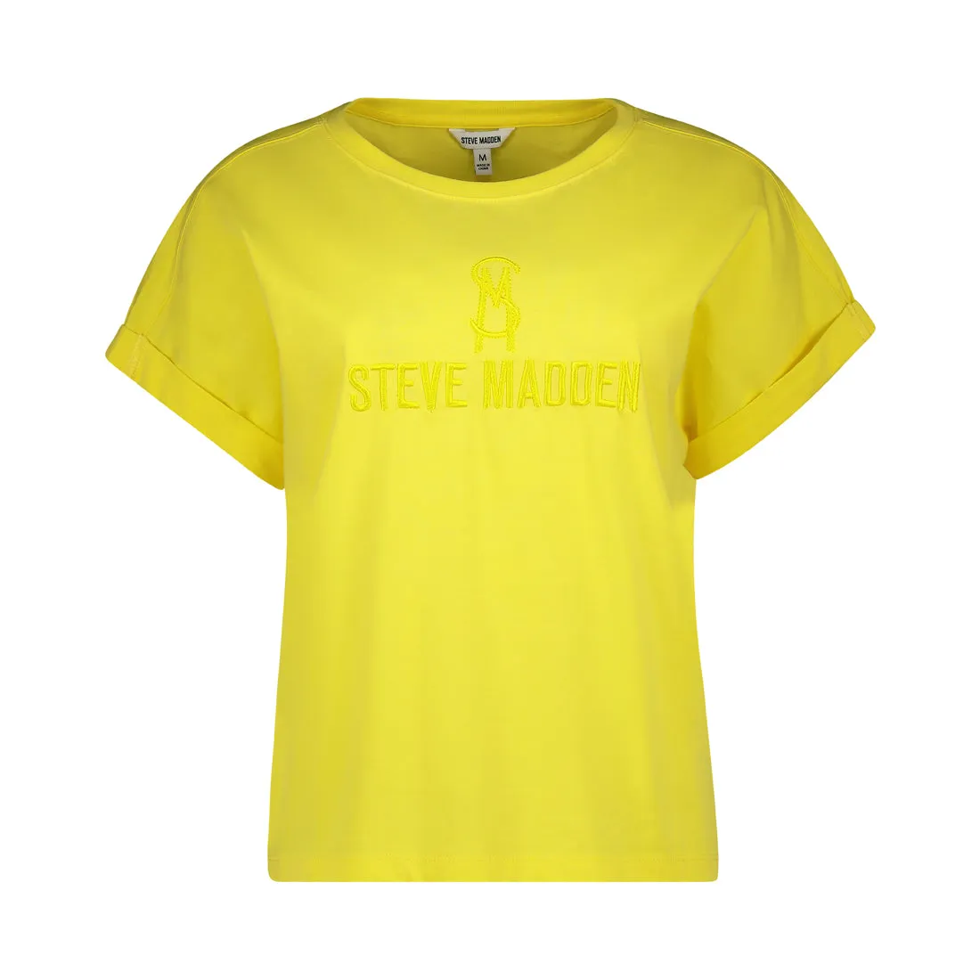 CALI LADIES KNITTED T-SHIRT YELLOW