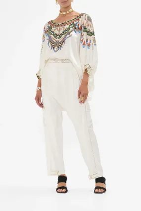 Camilla Raglan Sleeve Blouse With Cuff - Valley Of The Queens