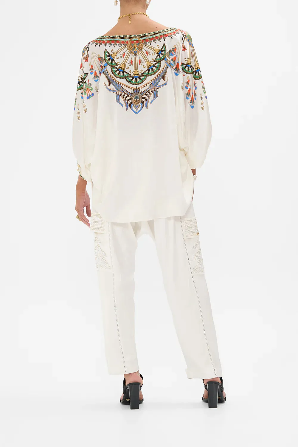 Camilla Raglan Sleeve Blouse With Cuff - Valley Of The Queens