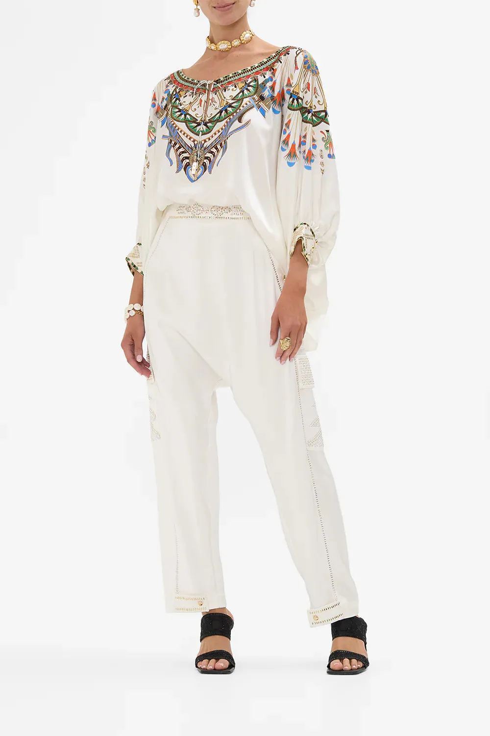 Camilla Raglan Sleeve Blouse With Cuff - Valley Of The Queens