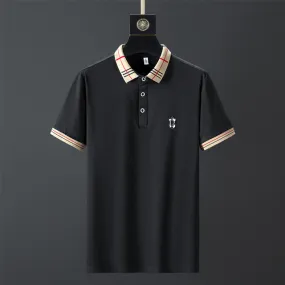 Camisa Polo Casual 100% Algodão Respirável - Preta
