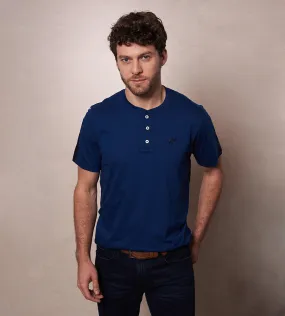Camiseta Cuello Henley Azul Estado Ref. 147021223