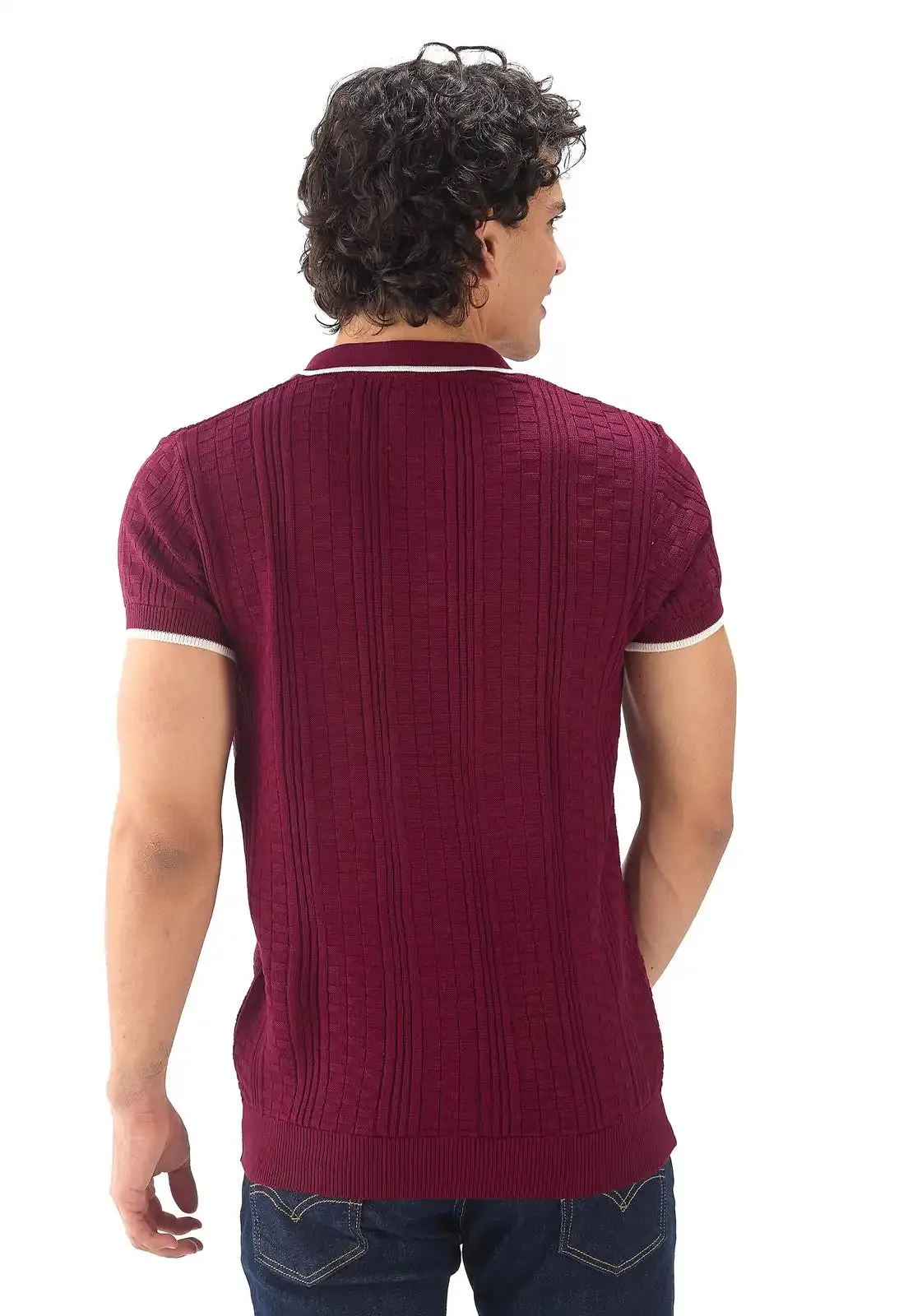 Camiseta Polo Cuadros 3 Botones