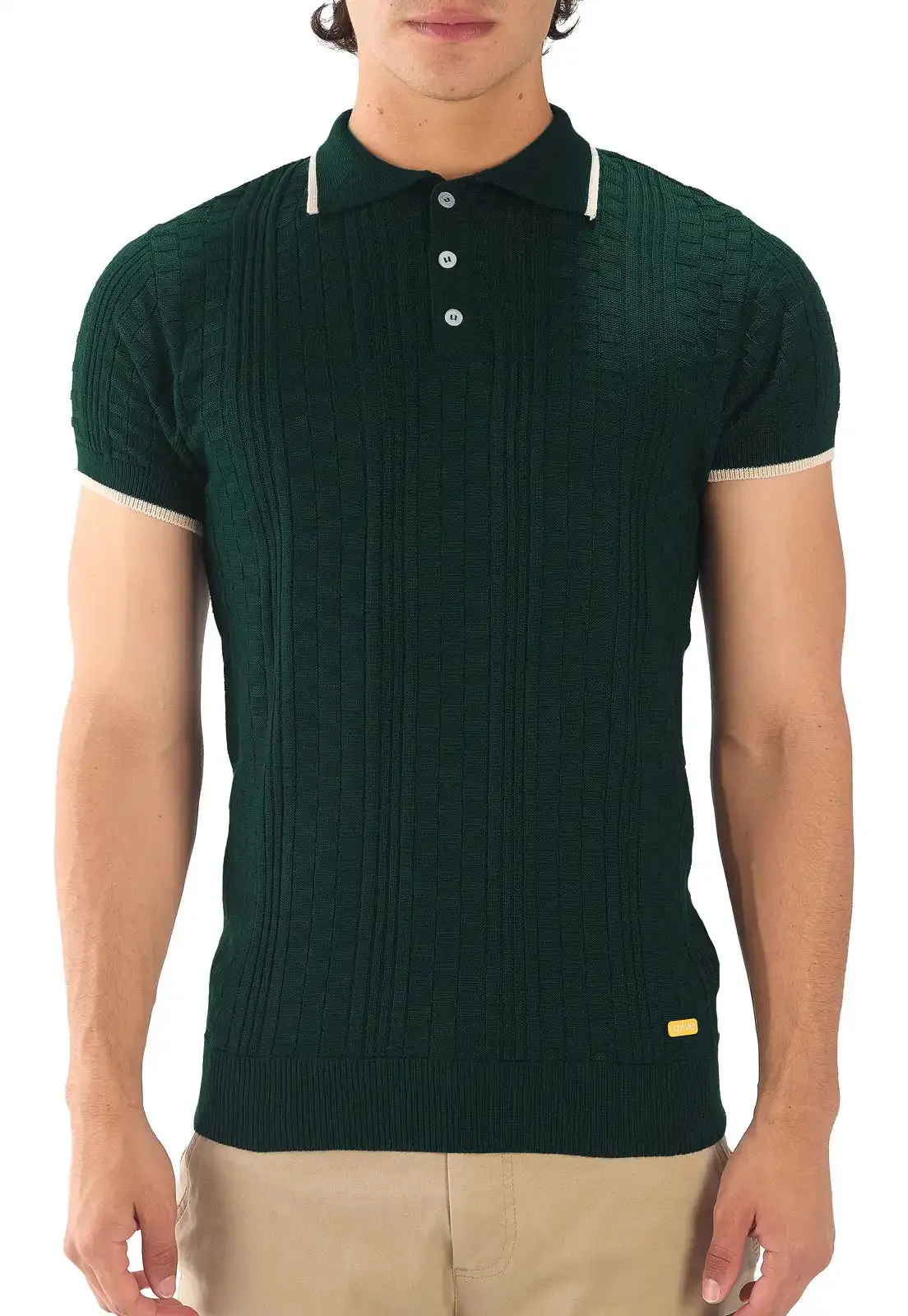 Camiseta Polo Cuadros 3 Botones