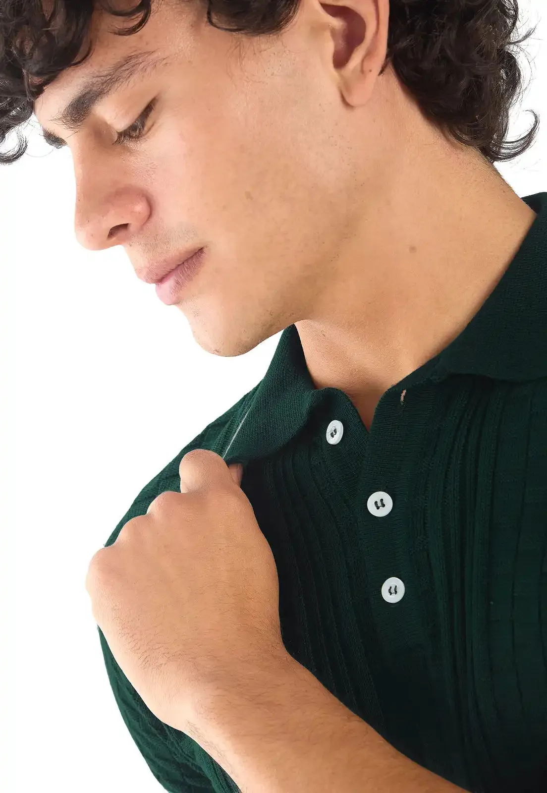 Camiseta Polo Cuadros 3 Botones