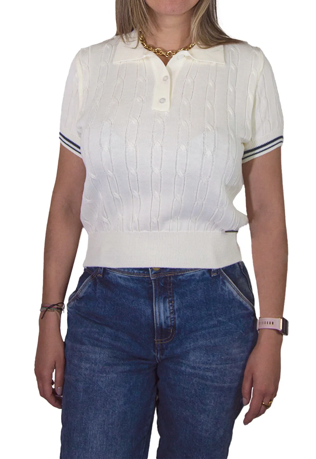 Camiseta Trenzada 3 Botones