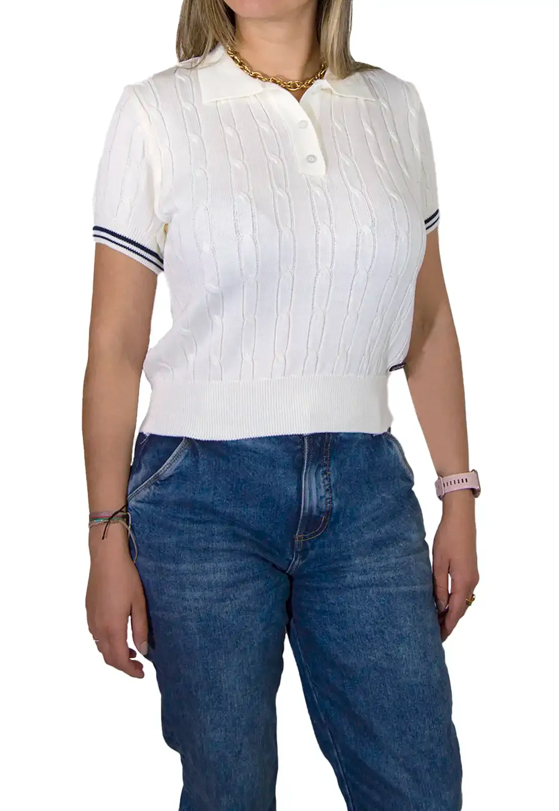 Camiseta Trenzada 3 Botones