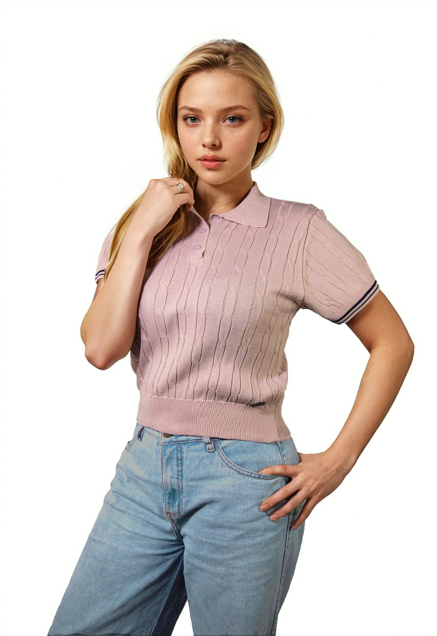 Camiseta Trenzada 3 Botones