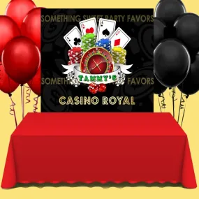 Casino Themed Party Backdrop - FREE SHIPPING