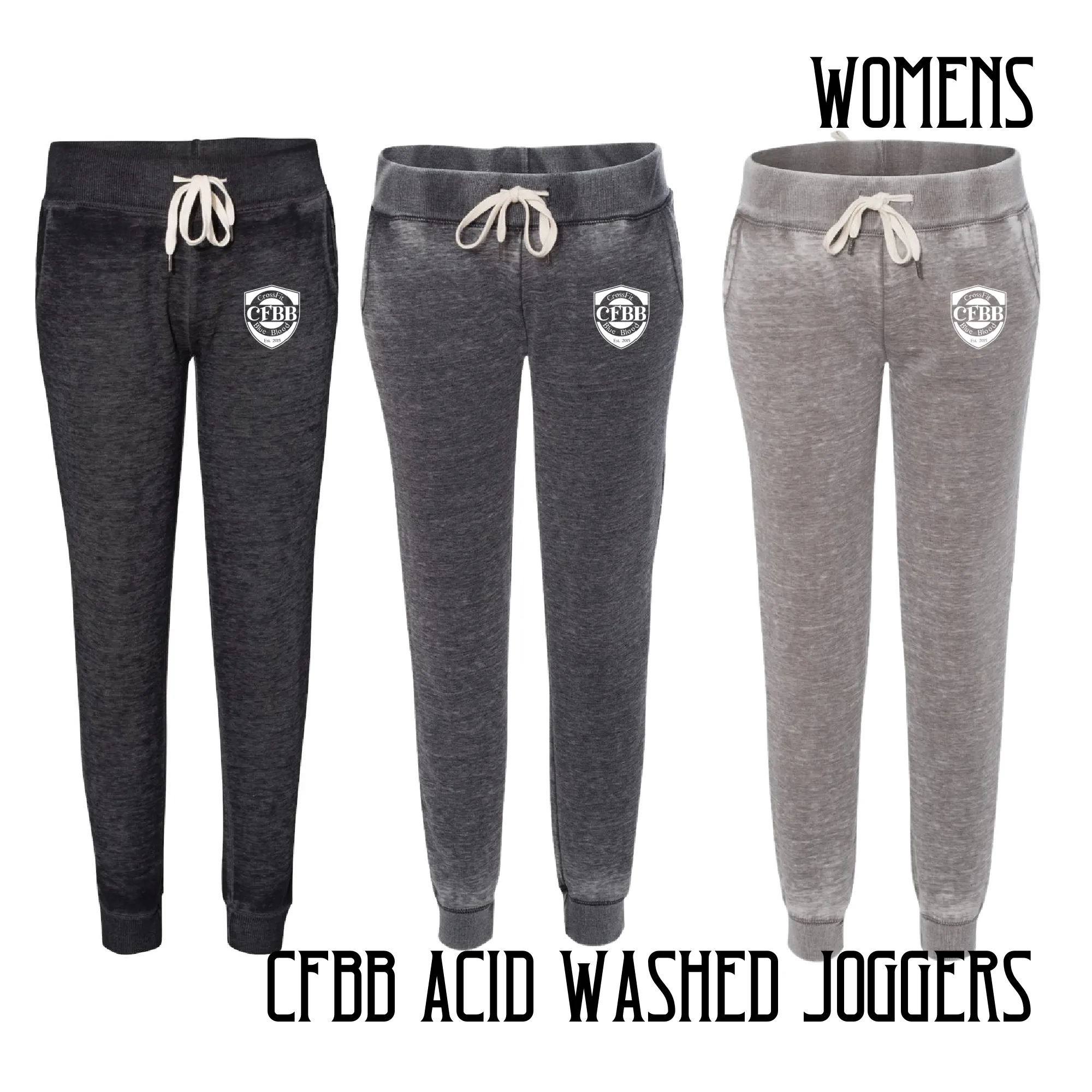 CFBB Acid Washed Joggers  / Crossfit Blue Blood